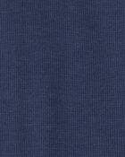 Gar&ccedil;ons - T-shirt henley &agrave; manches longues en tricot gaufr&eacute; &ndash; Bleu marine, image 2 sur 2 diapositives