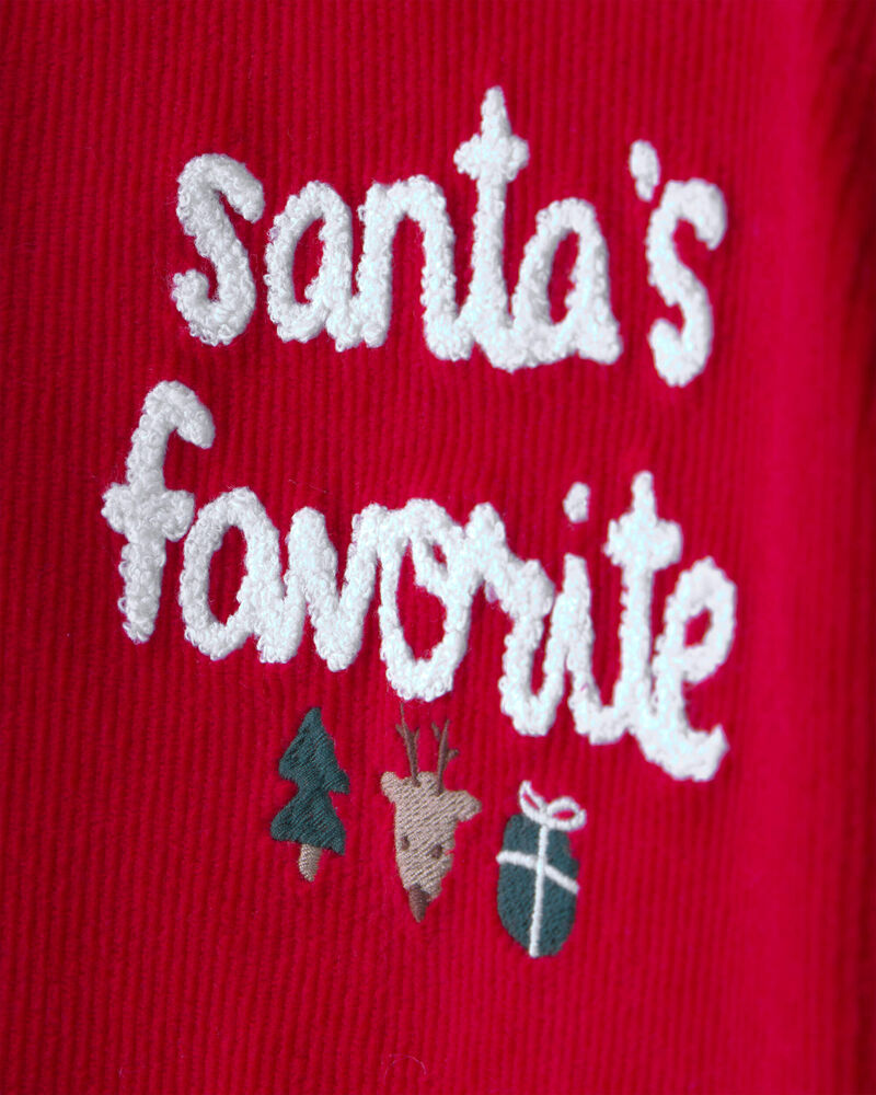 Baby 2-Piece 'Santa's Favorite' Long-Sleeve Top & Pant Set - Red, image 3 of 5 slides
