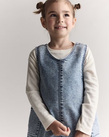 Toddler Girl Pointelle Long-Sleeve Top - Cream, 