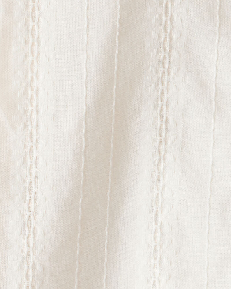 Toddler Girl Cotton Long-Sleeve Button-Down - White, image 3 of 4 slides