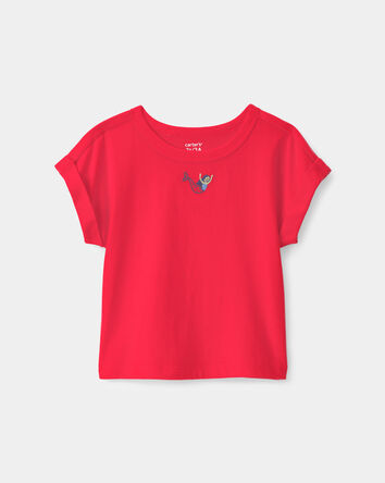 Toddler Girl Mermaid Top - Red, 