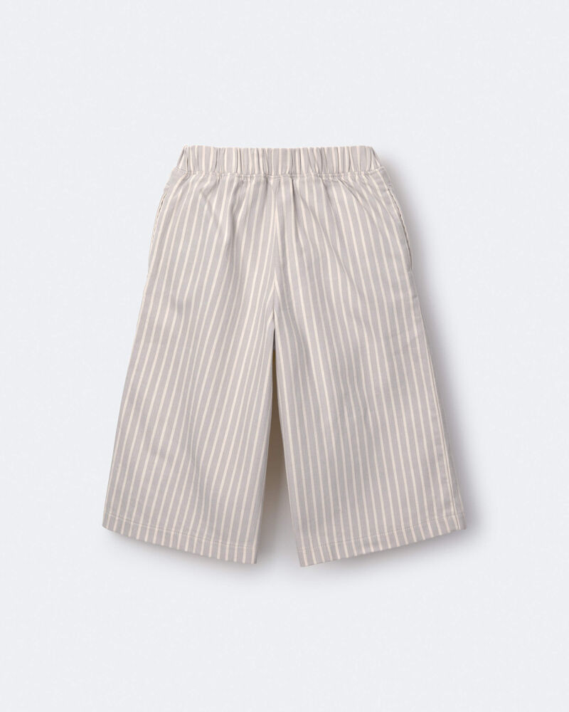 Toddler Girl Sailor Pant in Stripes - Cream/Grey, image 4 of 7 slides