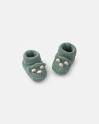 Baby Boy Dinosaur Baby Booties - Green, image 1 of 2 slides