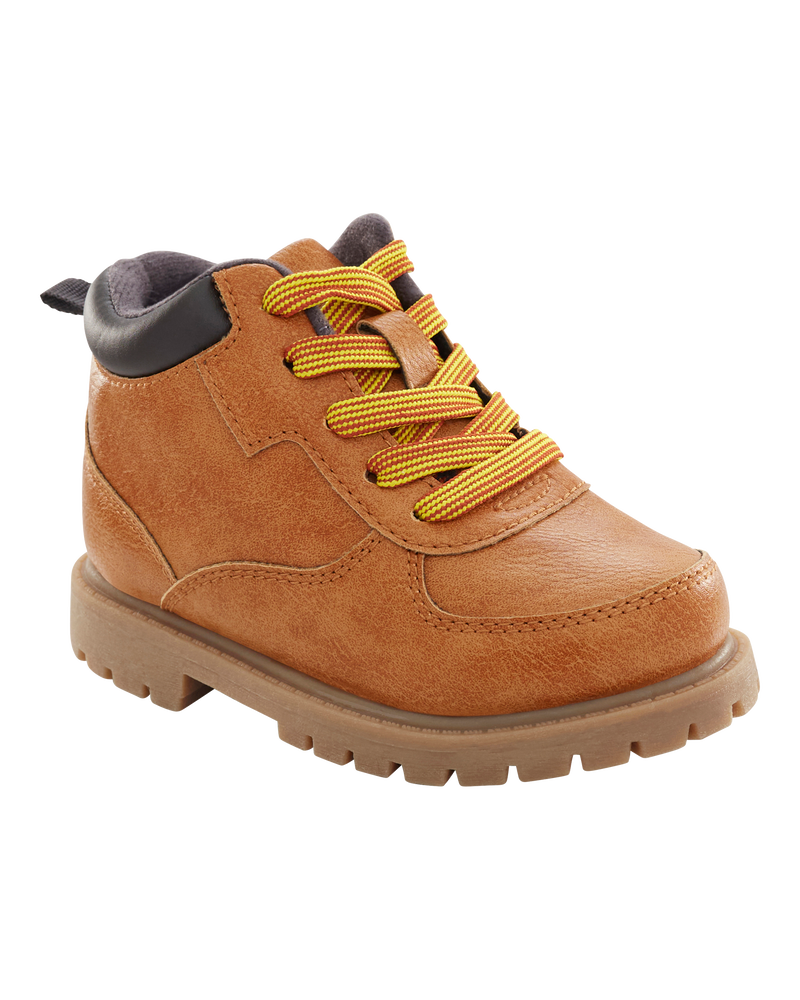 Toddler High Top Faux Leather Boots, image 1 of 6 slides