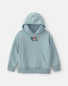 Boys 'Epic Style' Fleece Hoodie - Blue/Grey, image 1 of 5 slides
