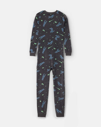 Boys Star Space Dreamplush Snug Fit 1-Piece Pyjama - Black, 
