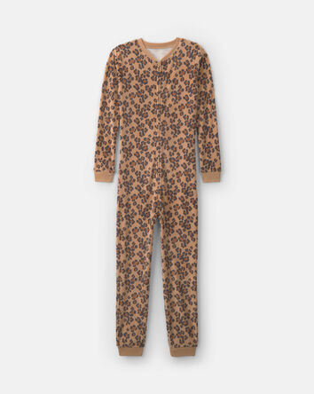 Filles - Pyjama ajust&eacute; 1-pi&egrave;ce en DreamPlush &agrave; motif l&eacute;opard - Brun, 