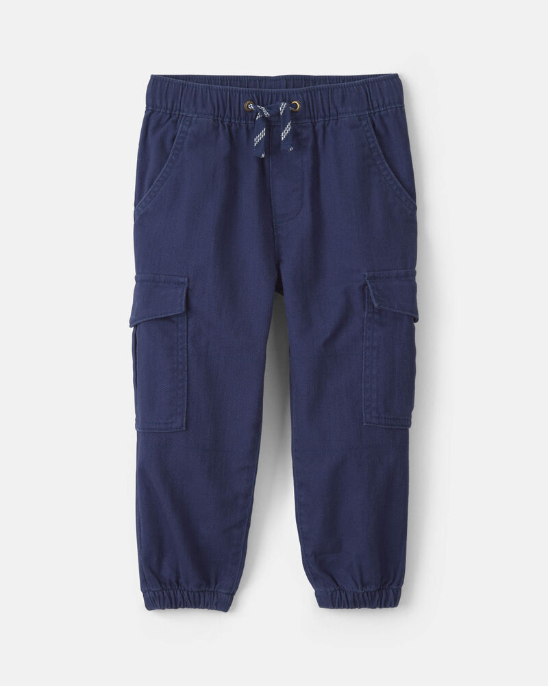 Tout-petit gar&ccedil;on - Pantalon de jogging de style cargo - Bleu marine, image 1 sur 4 diapositives