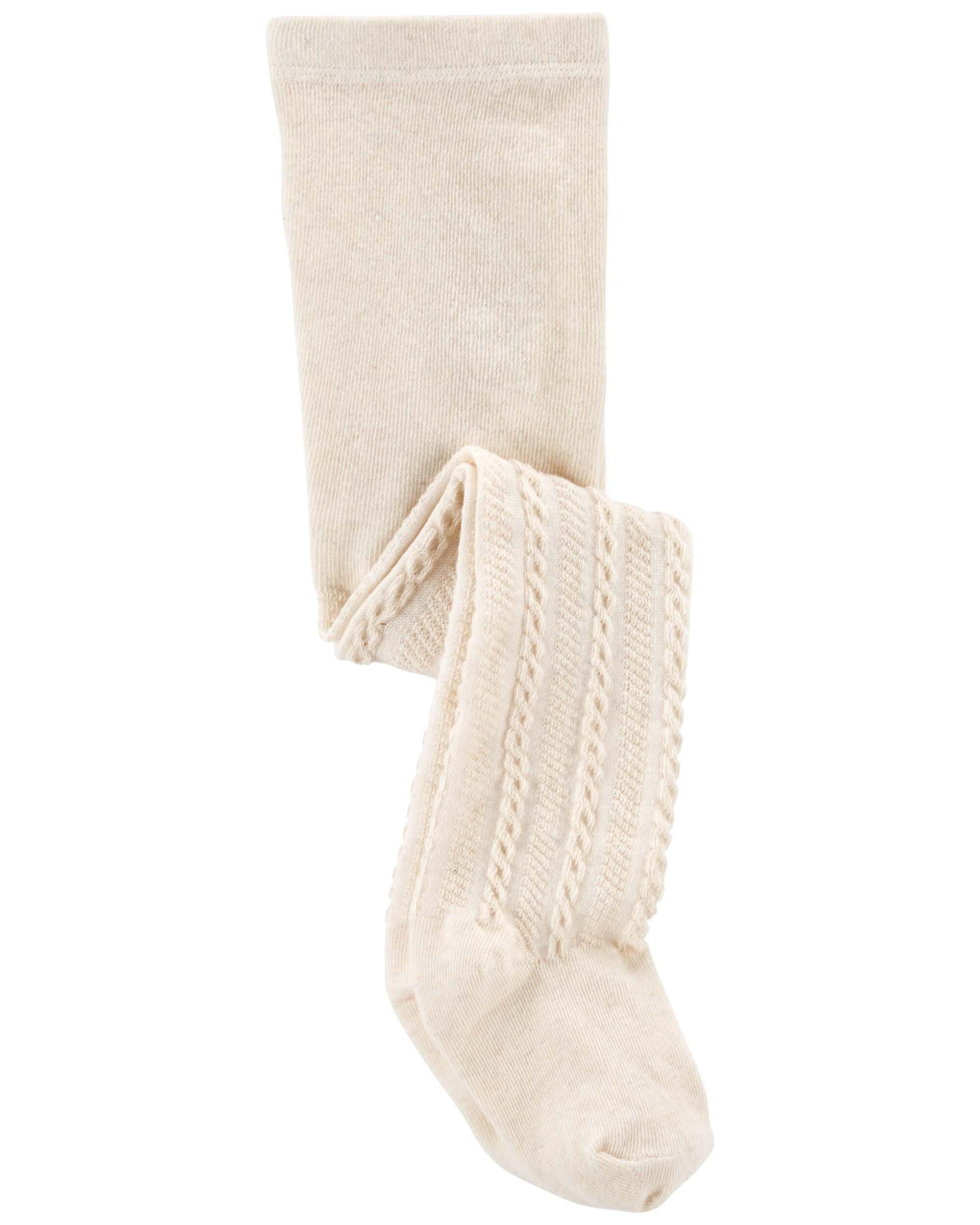 Collant en tricot torsad
