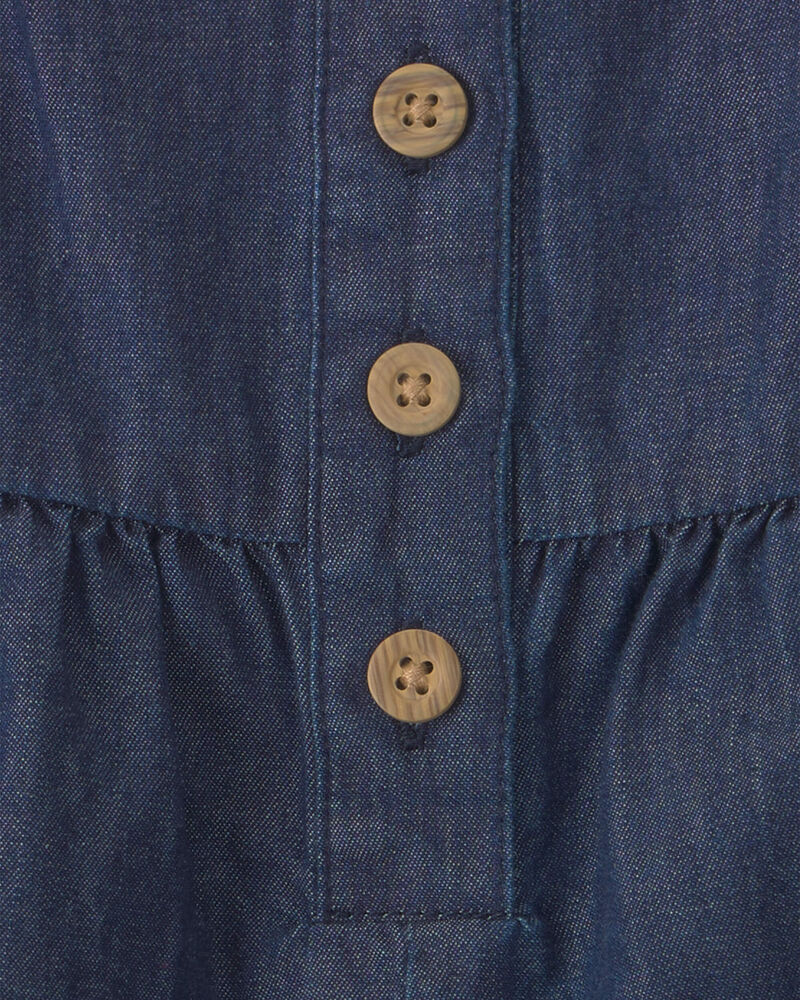 Baby Girl 2-Piece Chambray Romper Set - Pink/Blue, image 4 of 6 slides
