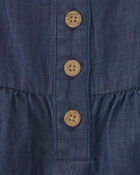 Baby Girl 2-Piece Chambray Romper Set - Pink/Blue, image 4 of 6 slides