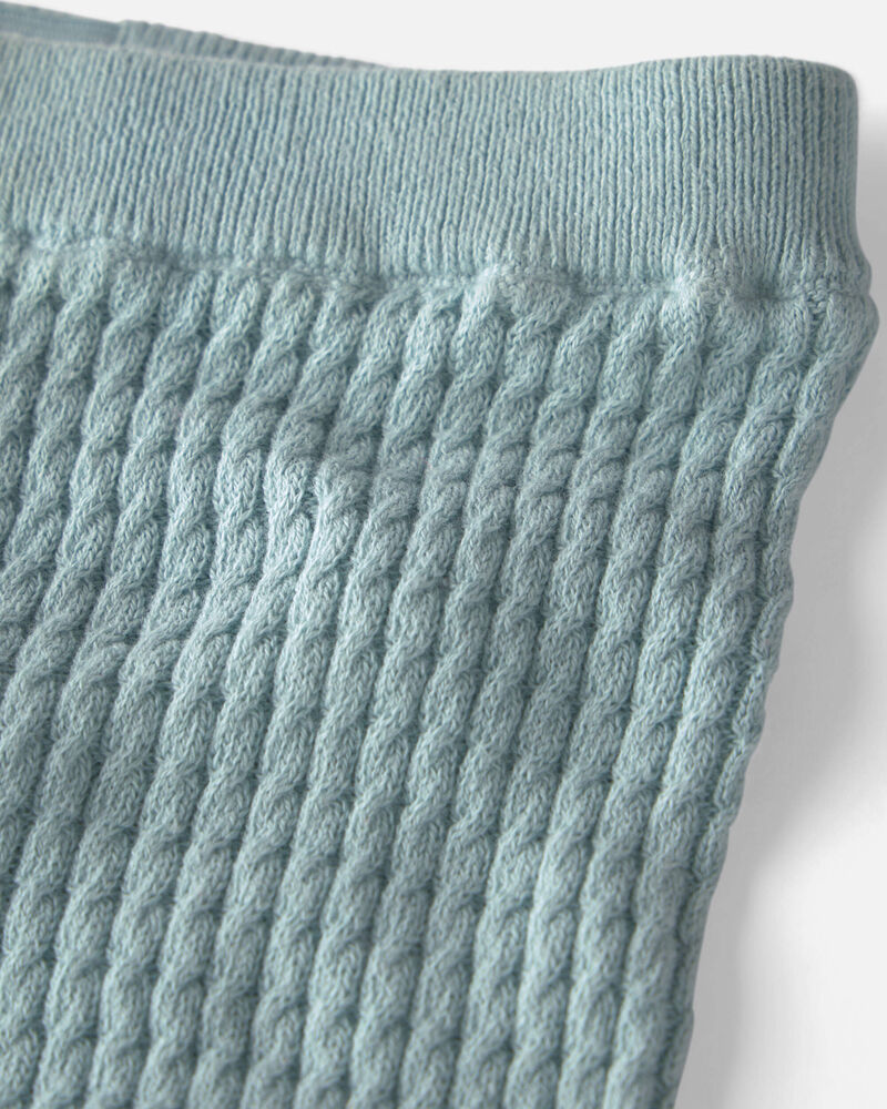 B&eacute;b&eacute; - Ensemble 2 pi&egrave;ces haut et pantalon en tricot c&acirc;bl&eacute; de coton biologique, image 2 sur 3 diapositives