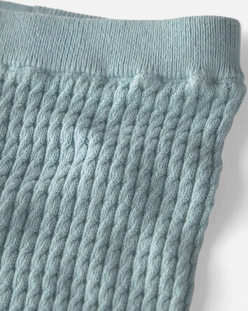 B&eacute;b&eacute; - Ensemble 2 pi&egrave;ces haut et pantalon en tricot c&acirc;bl&eacute; de coton biologique, 
