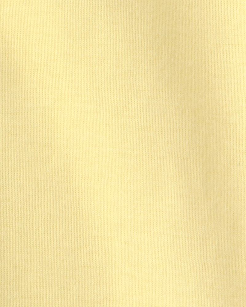 B&eacute;b&eacute; fille - Ensemble 3 pi&egrave;ces haut &agrave; manches courtes, cache-couche et short, citron - Jaune/Ivoire, image 2 sur 3 diapositives