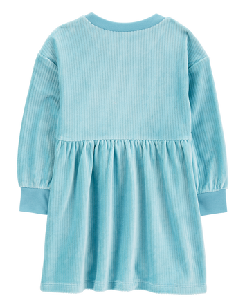 Toddler Long-Sleeve Velour Dress, 