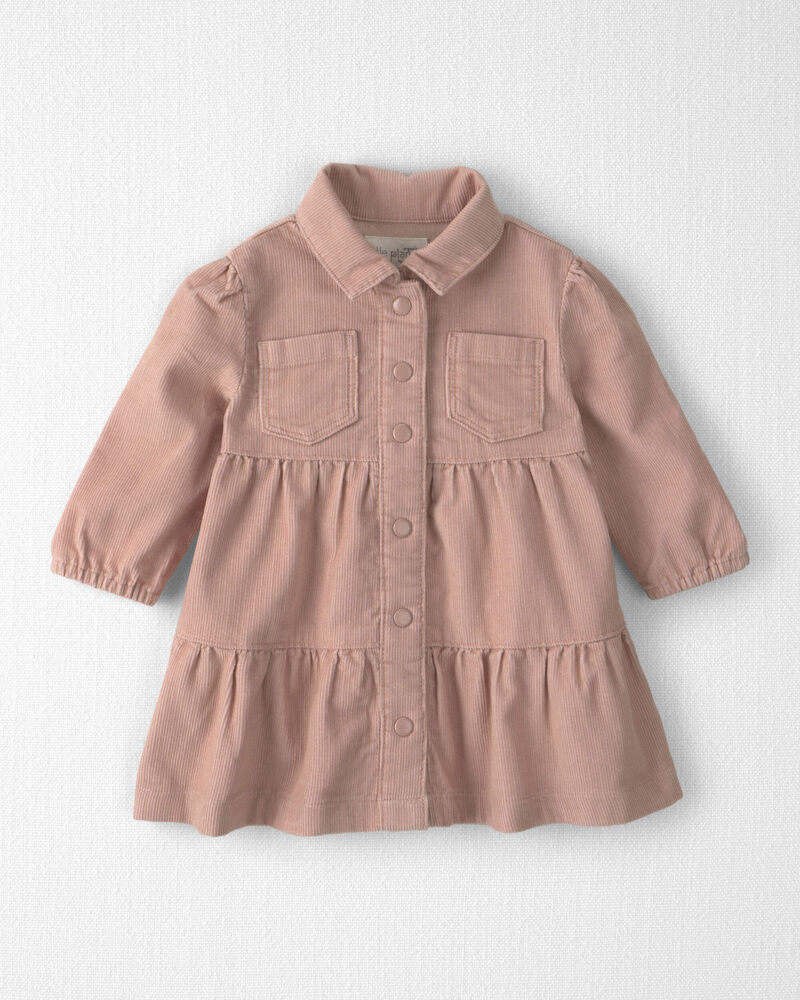 Baby Girl Organic Cotton Corduroy Dress, image 1 of 6 slides