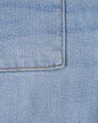 Girls Denim Utility Shorts - Light Wash, image 3 of 4 slides