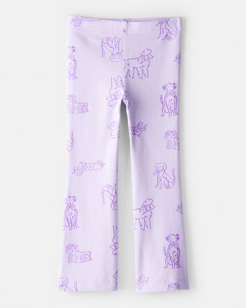 Tout-petit fille - Legging extensible &agrave; enfiler &agrave; imprim&eacute; chien - Mauve, 