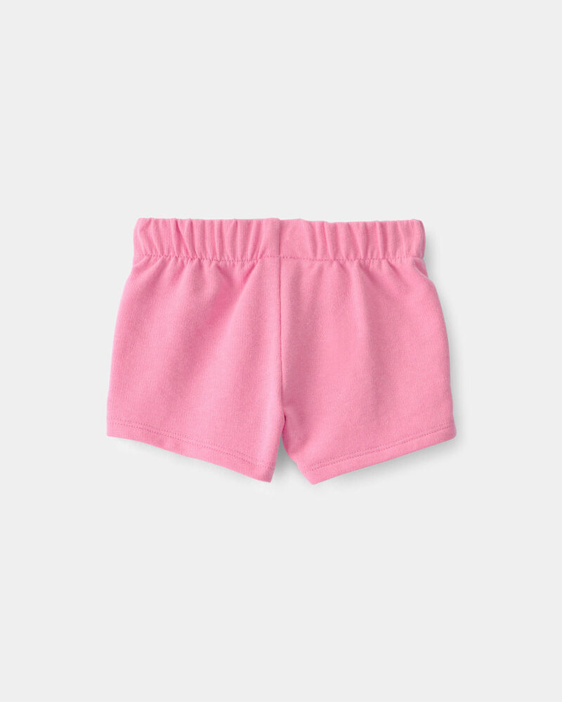 Baby Girl French Terry Shorts - Pink, image 2 of 4 slides