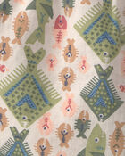 B&eacute;b&eacute; gar&ccedil;on - Short en lin &agrave; motif de poisson - Beige, image 3 sur 3 diapositives