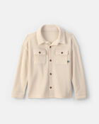 Boys Thermal Long-Sleeve Button-Down Shirt - Cream, image 1 of 3 slides