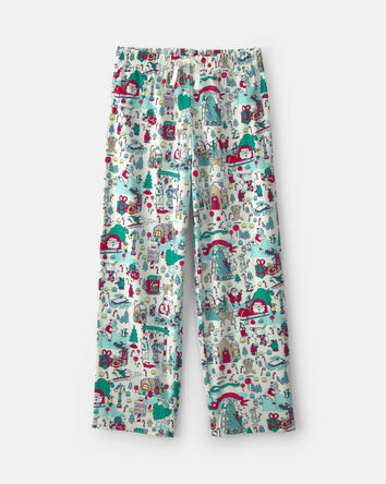 Adult Christmas Scavenger Hunt Fleece Loose Fit Pyjama Bottoms, 