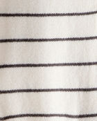 Baby Boy Striped Cotton Long-Sleeve Jumpsuit - White, image 3 of 5 slides