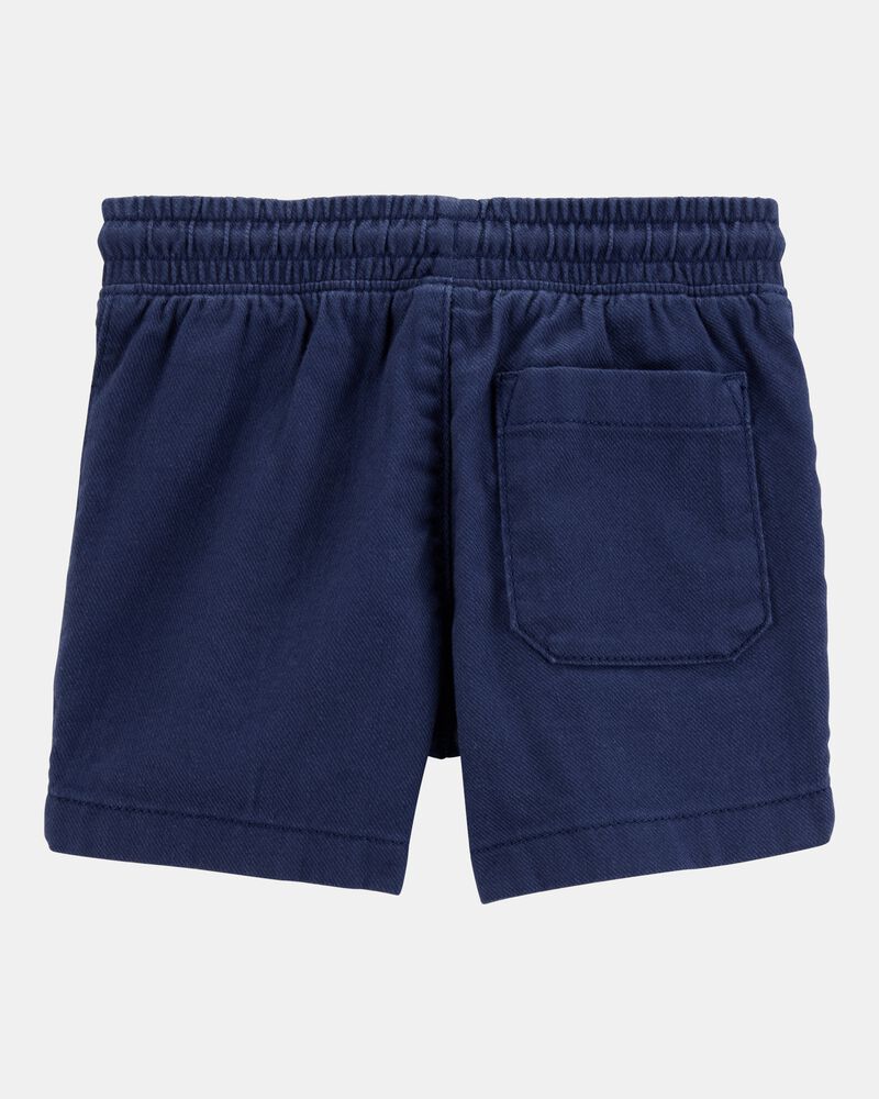 Toddler Pull-On Twill Shorts - Navy, image 4 of 6 slides