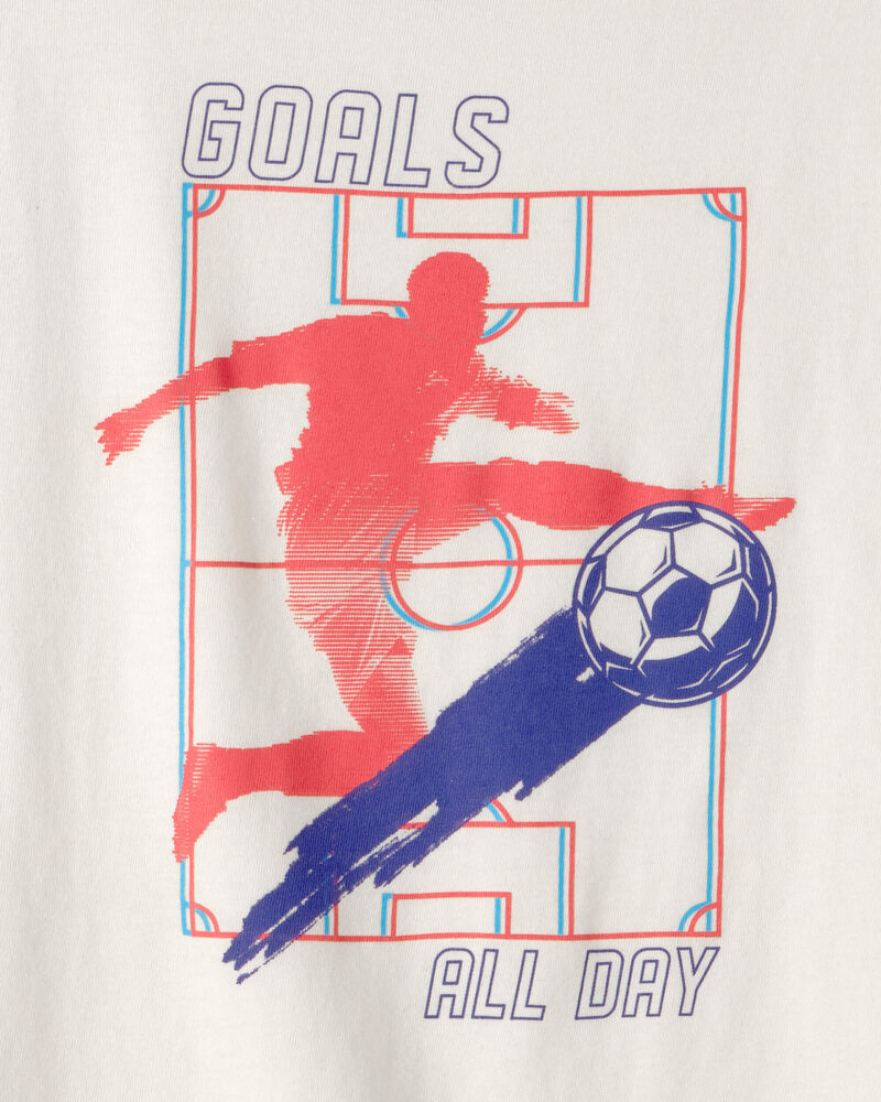 Kid Soccer Graphic Tee - White, image 2 of 3 slides