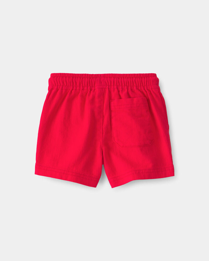 B&eacute;b&eacute; gar&ccedil;on - Short en serg&eacute; - Rouge, image 2 sur 3 diapositives