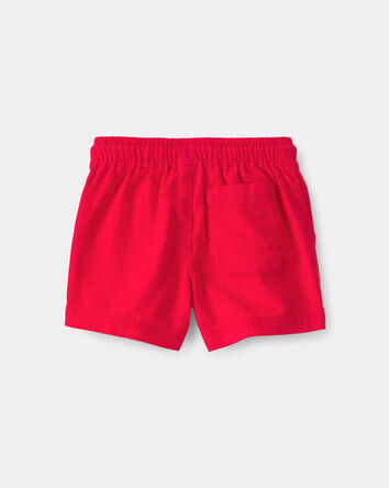 Baby Boy Twill Shorts - Red, 