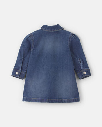 B&eacute;b&eacute; fille - Robe en denim &agrave; manches longues &ndash; D&eacute;lav&eacute; fonc&eacute;, 