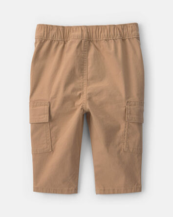 Baby Boy Wide-Leg Cargo Pants - Khaki, 