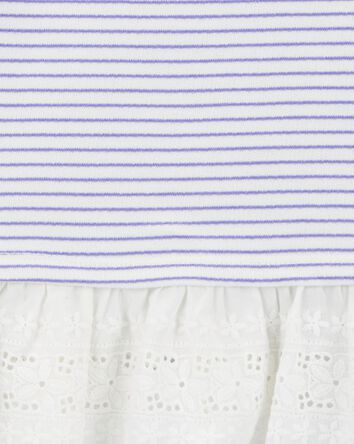 Baby Striped French Terry Sweater - Blue, 