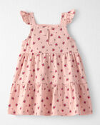Baby Girl Organic Cotton Floral Tiered Dress, image 2 of 6 slides