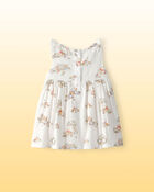 Baby Girl Disney&copy; Winnie the Pooh Sleeveless Dress with Bows - White, image 3 of 6 slides