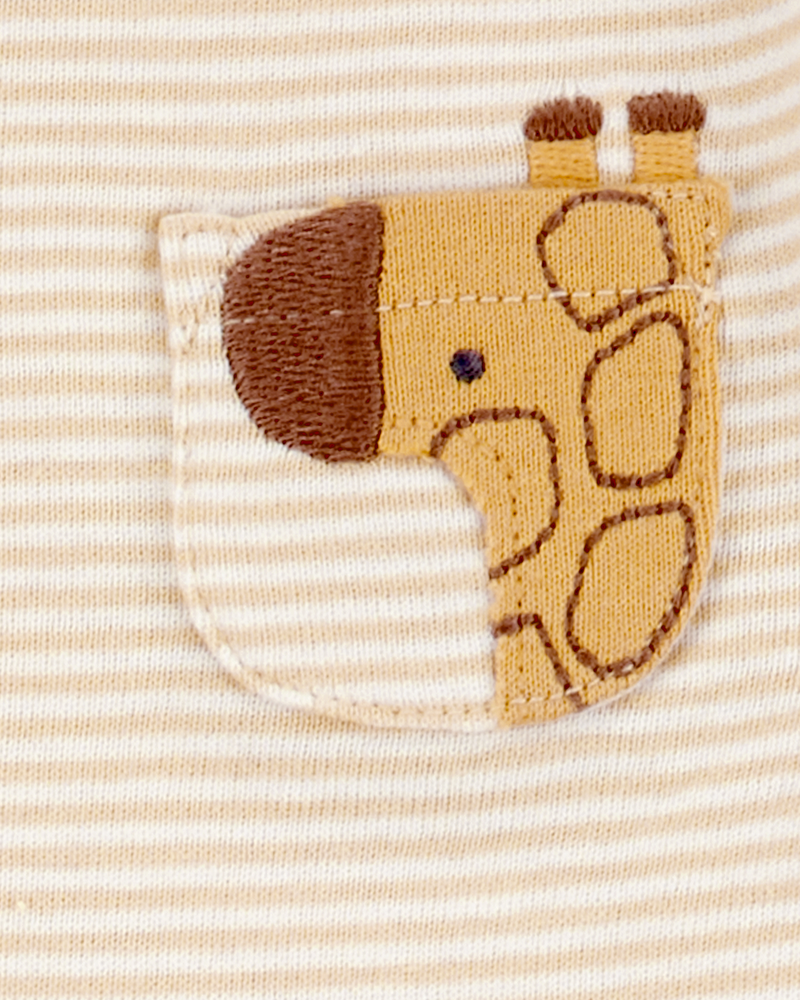 B&eacute;b&eacute; - Emballage de 5 cache-couches &agrave; manches courtes en coton &agrave; animaux, image 5 sur 9 diapositives