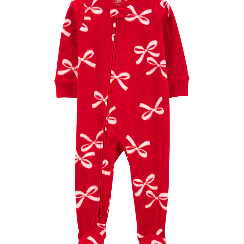 Toddler Boys Toddler 1 Piece Christmas Bow Fleece Footie Pyjamas 3T Carter s