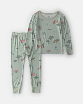 Toddler Boy 2-Piece Desert PurelySoft&trade; Snug Fit Pyjama Set - Green, 
