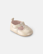 B&eacute;b&eacute; fille - Chaussures Charles IX &agrave; talon plat &agrave; motif ajour&eacute; - Blanc, image 1 sur 8 diapositives