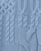 Baby Boy Cable Knit Sweater - Blue, image 2 of 3 slides