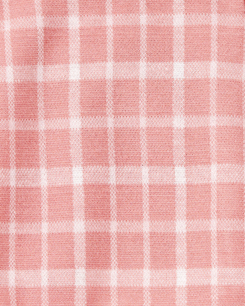 Toddler Girl Plaid Knit Skort - Pink, image 3 of 4 slides