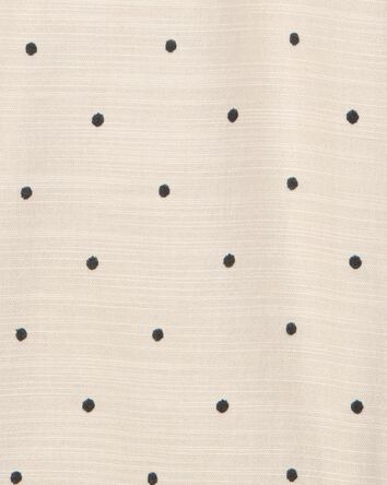 Toddler Polka Dot Short-Sleeve Jumpsuit - Tan, 