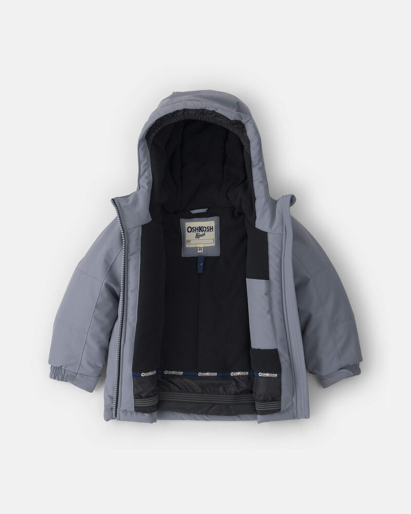 Toddler Boy 2 Piece Snowsuit- Grey, image 3 of 13 slides