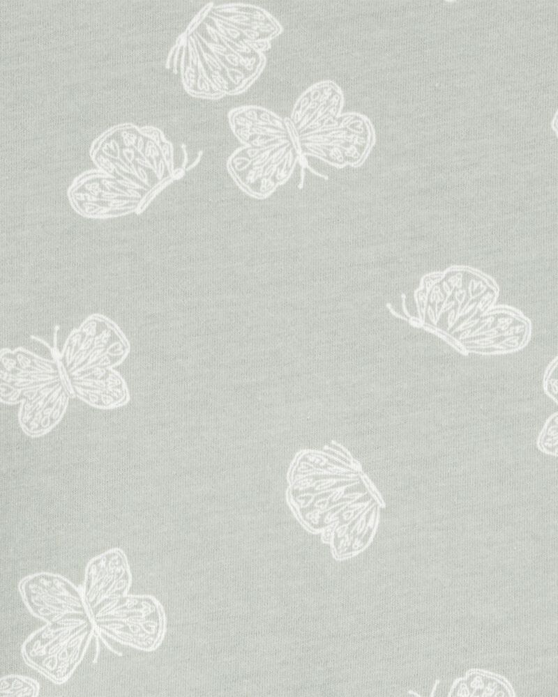 Girls Floral Short-Sleeve Dress - Green, image 3 of 4 slides