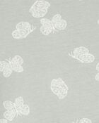 Girls Floral Short-Sleeve Dress - Green, image 3 of 4 slides