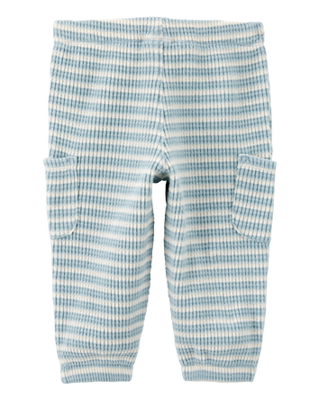 Baby Striped Pull-On Thermal Pants, 