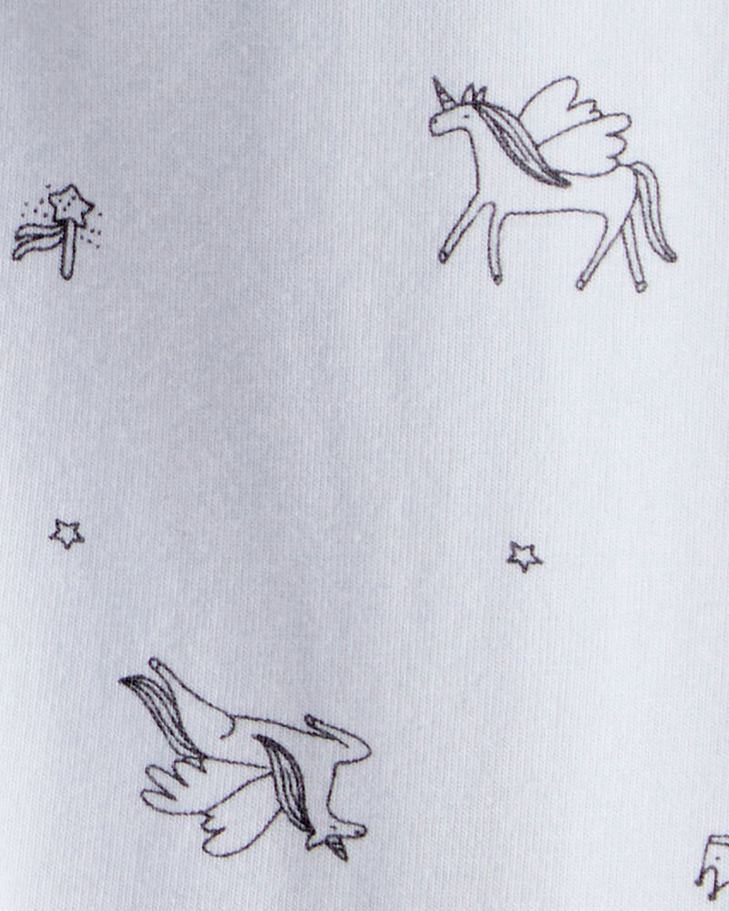 Baby Girl Printed Cotton Pull-On Stretch Leggings - Blue, image 3 of 4 slides