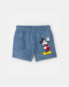 Baby 2-Piece Disney&copy; Mickey Mouse French Terry Top & Short Set - Blue, image 3 of 5 slides
