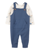 Baby 2-Piece Long-Sleeve Tee & Thermal Coverall Set, image 1 of 7 slides